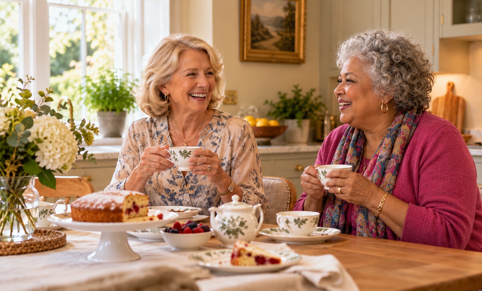 Companionship and a friendly conversation in a client's home