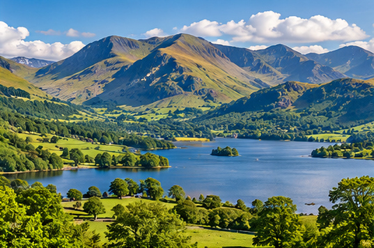 Scenery inspired by The Lake District